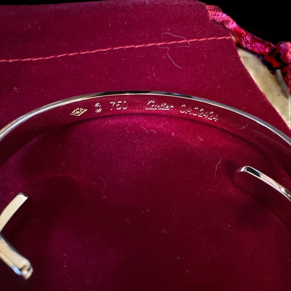 WHAT is Love Titanium Cuff Bracelet - Silver, Gold and Rose Gold 7” Adju… - Picture 9 of 9